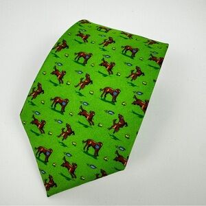 Bird Dog Bay Green and Brown Dog Frisbee Tie